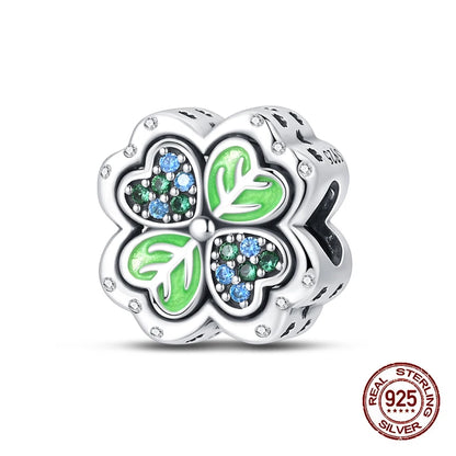 Silver Charms 3mm Original Bracelet Four Leaf Clover