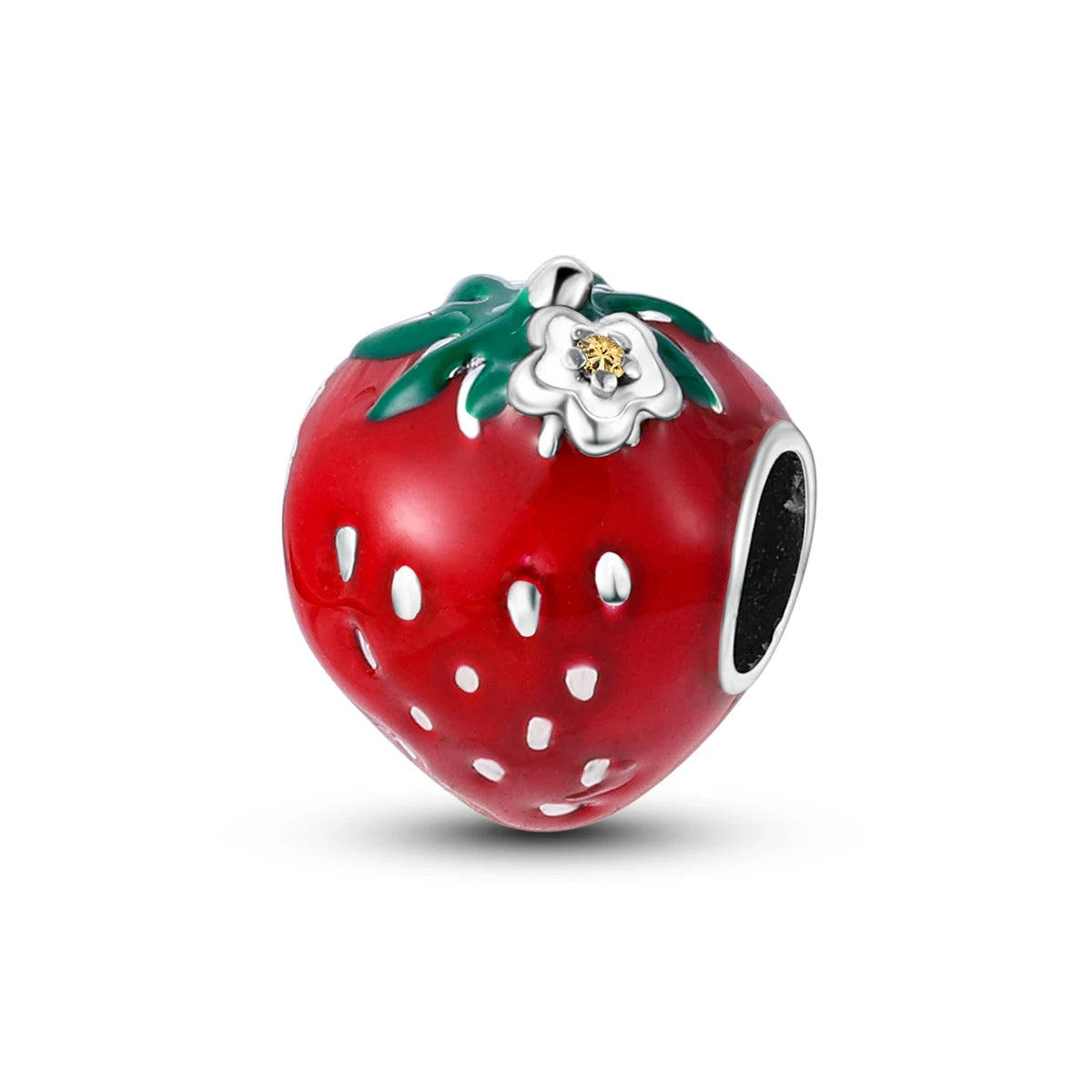 Red Charm Bead Bracelet Pendant Car Coffee Cherry For Woman Jewelry