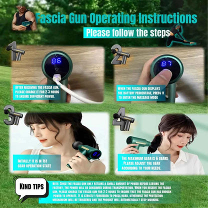 Mini Muscle Massage Gun Portable Handheld Deep Percussion