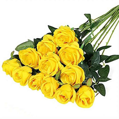 Realistic Artificial Rose Bouquet 12pcs