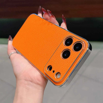 Leather Phone Case For iPhones Luxury Large Window Shockproof Cover