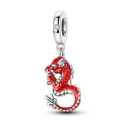 Red Charm Bead Bracelet Pendant Car Coffee Cherry For Woman Jewelry