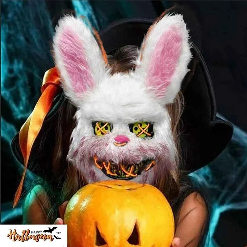 NEW LED  Light Rabbit Bear Mask Halloween Cosplay Face Mask
