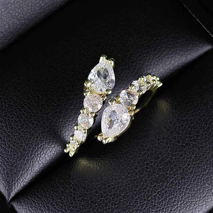 Gold Silver Adjustable Ring