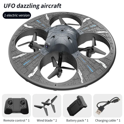 Drone For Obstacle Avoidance Remote Control Dazzling Alien UFO Lighting Controllable HD Camera