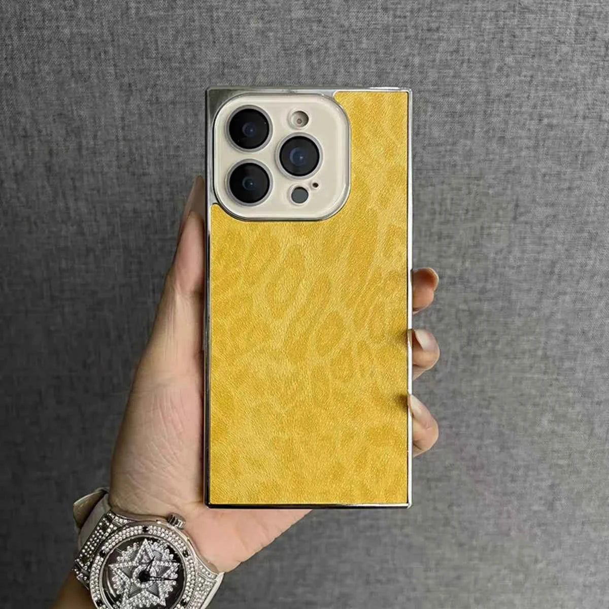 Luxury Leopard Pattern Matte Armor Phone Case For iPhones