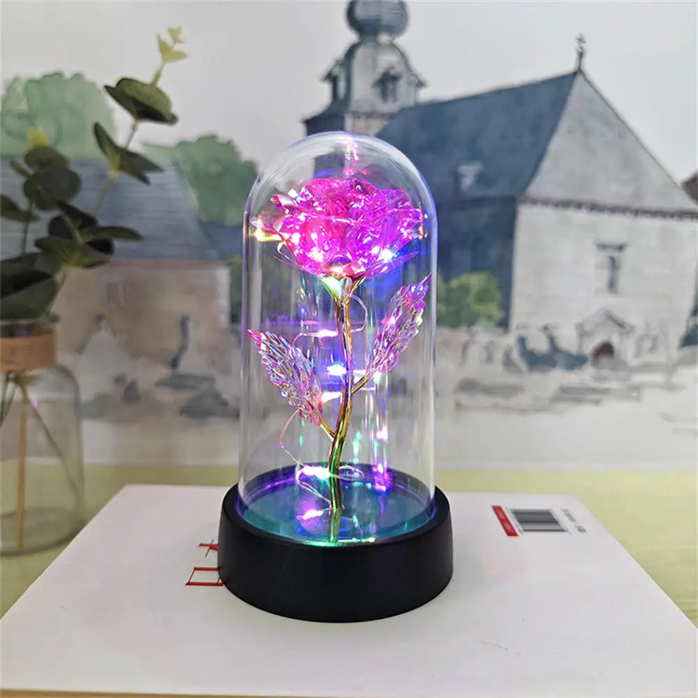 LED Galaxy Three Rose Artificial Flowers