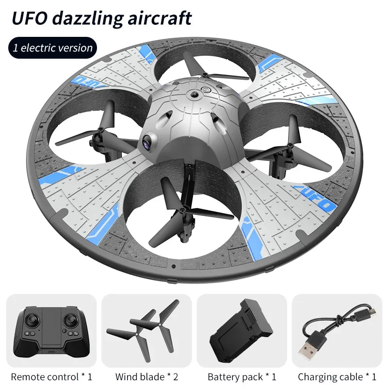 Drone For Obstacle Avoidance Remote Control Dazzling Alien UFO Lighting Controllable HD Camera