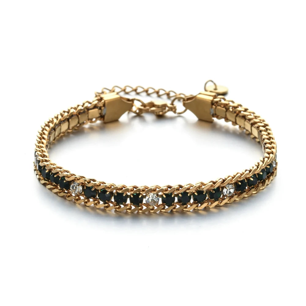 Woven Crystal Cubic Zirconia Bracelet Jewelry