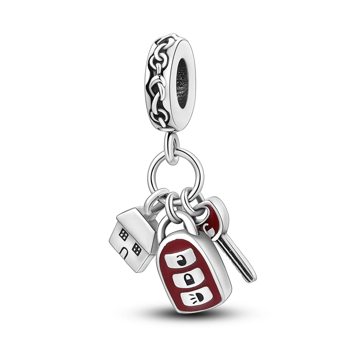 Red Charm Bead Bracelet Pendant Car Coffee Cherry For Woman Jewelry