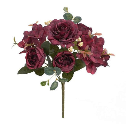 Artificial Flowers Silk Rose Bouquet Fake Plants Decoration Accessories