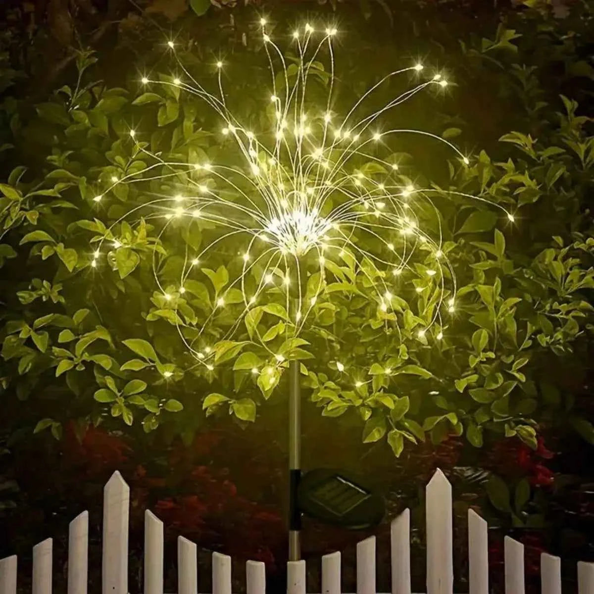Solar Firework Lights Outdoor Waterproof Christmas Garden Wedding Decor, Auto On/Off Fairy String Solar Powered Landscape