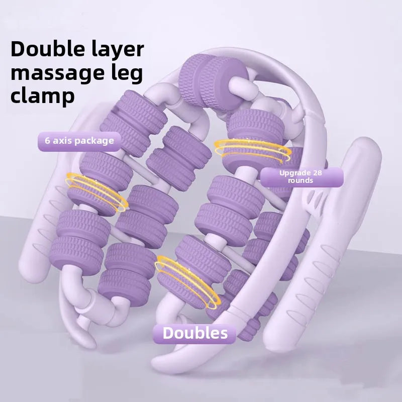 Newest 28 Wheel Annular Leg Clamp Anti-cellulite Massager Body Slimming Roller