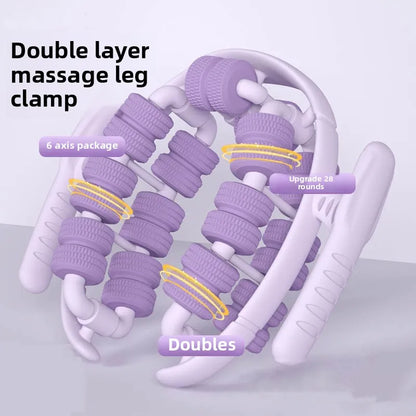 Newest 28 Wheel Annular Leg Clamp Anti-cellulite Massager Body Slimming Roller