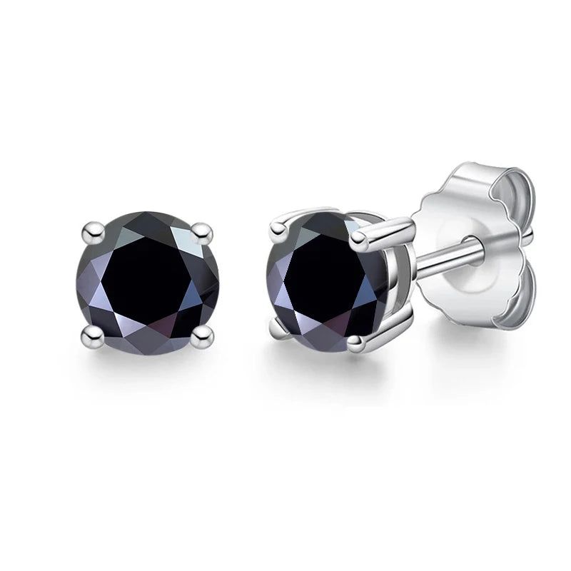 Passed Moissanite Diamond Stud Earrings Women Fine Jewelry