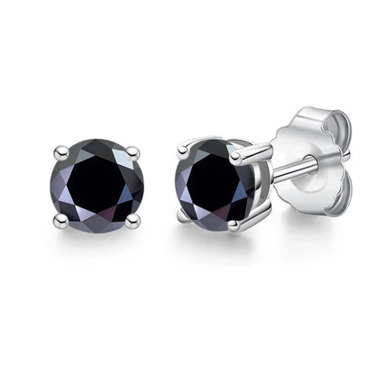 Passed Moissanite Diamond Stud Earrings Women Fine Jewelry