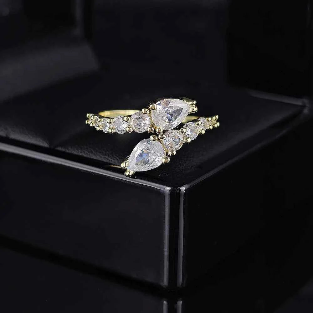 Gold Silver Adjustable Ring