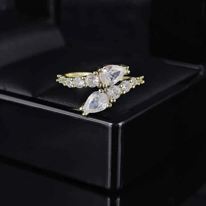 Gold Silver Adjustable Ring