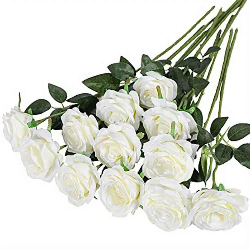 Realistic Artificial Rose Bouquet 12pcs