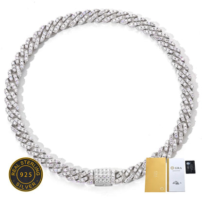Moissanite Cuban Link Chain Iced Out NecklaceJewelry