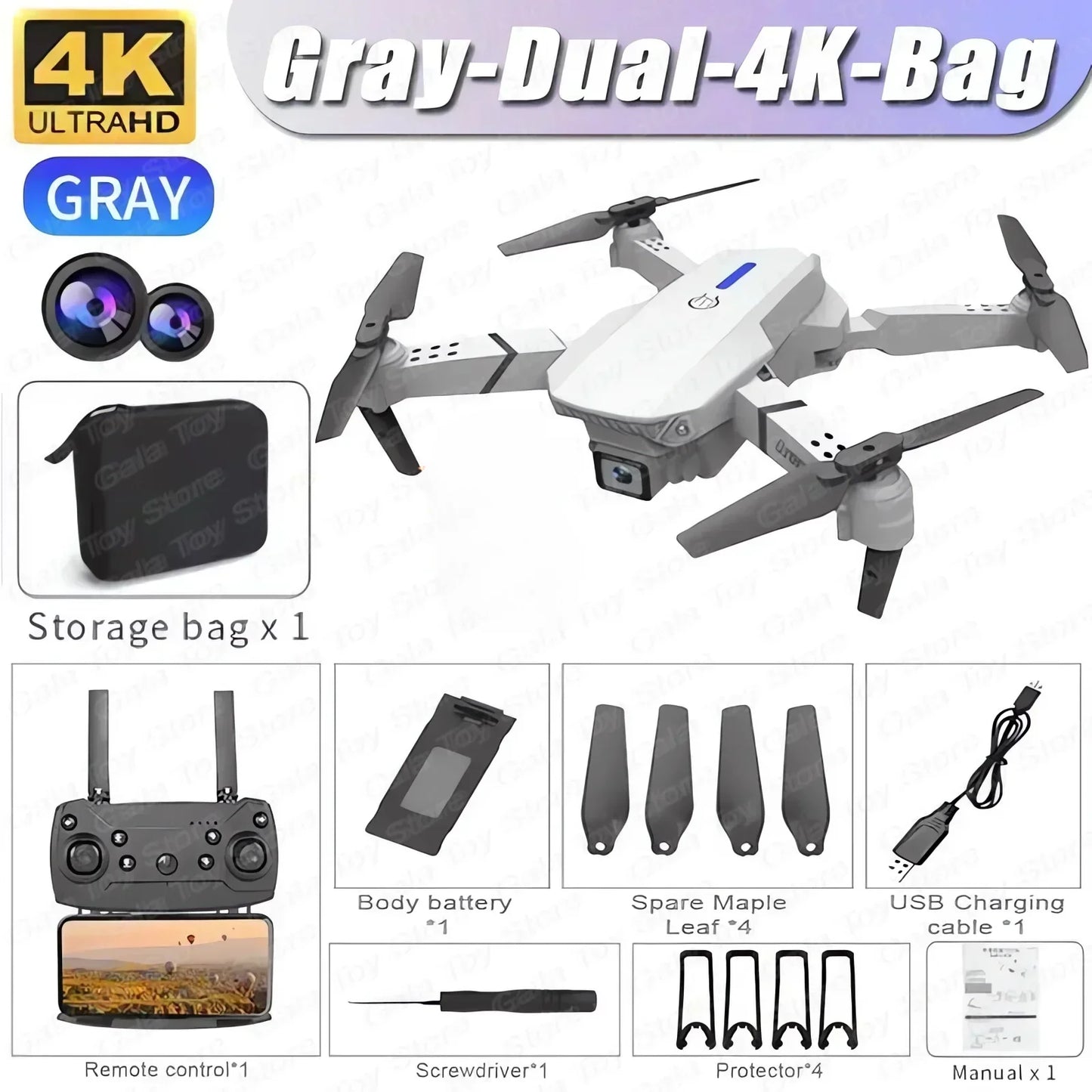 Drone Wide Angle HD 4K 1080P Camera Height Hold RC Foldable Quadcopter Helicopter