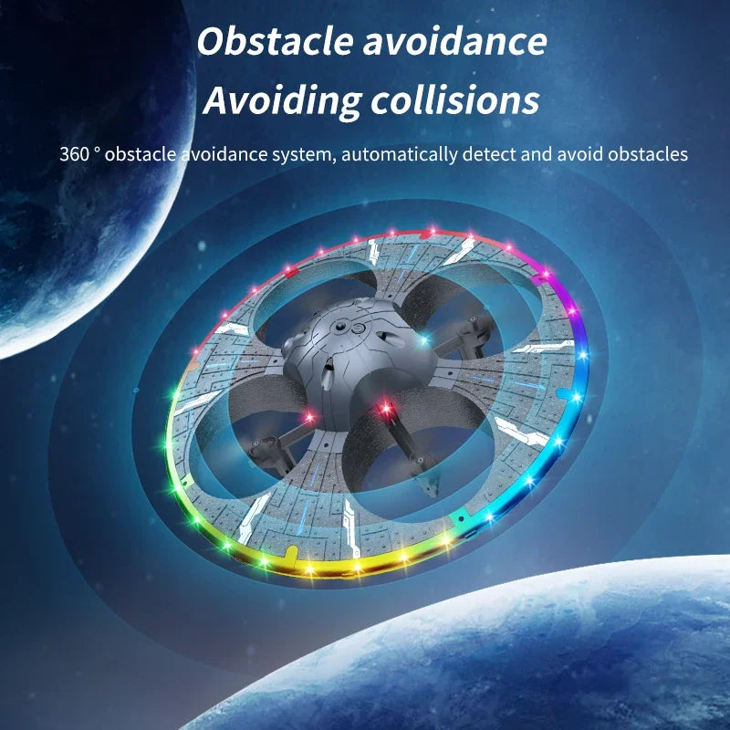 Drone For Obstacle Avoidance Remote Control Dazzling Alien UFO Lighting Controllable HD Camera