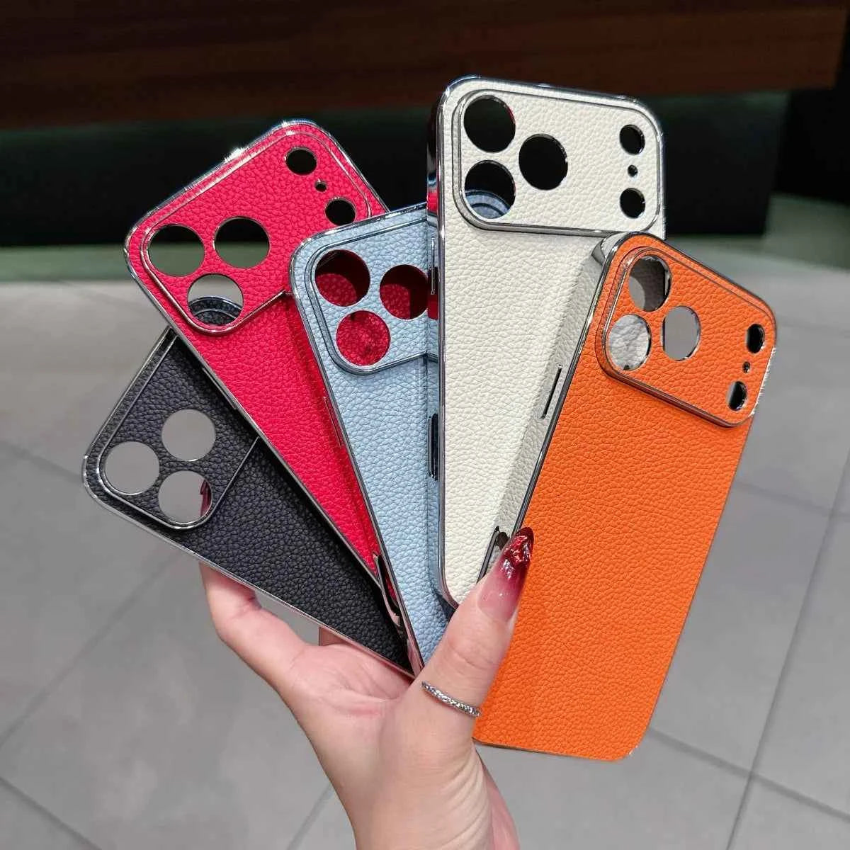 Leather Phone Case For iPhones Luxury Large Window Shockproof Cover