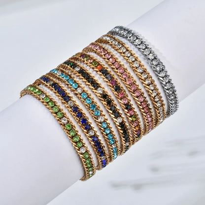 Woven Crystal Cubic Zirconia Bracelet Jewelry