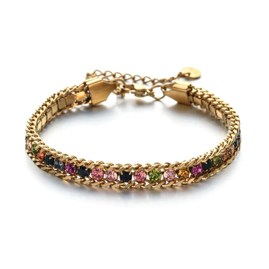 Woven Crystal Cubic Zirconia Bracelet Jewelry