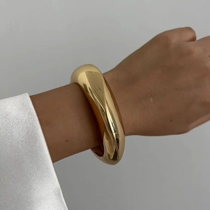 Gold Silver 3 Styles Color Geometric Spring Bangles