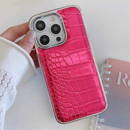 Luxury Colorful Crocodile Leather Texture Phone Case For iPhones