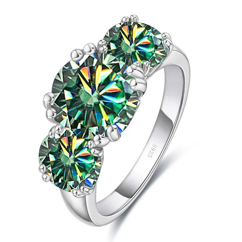 Moissanite Ring 2CT VVS1 Lab Diamond Solitaire Ring