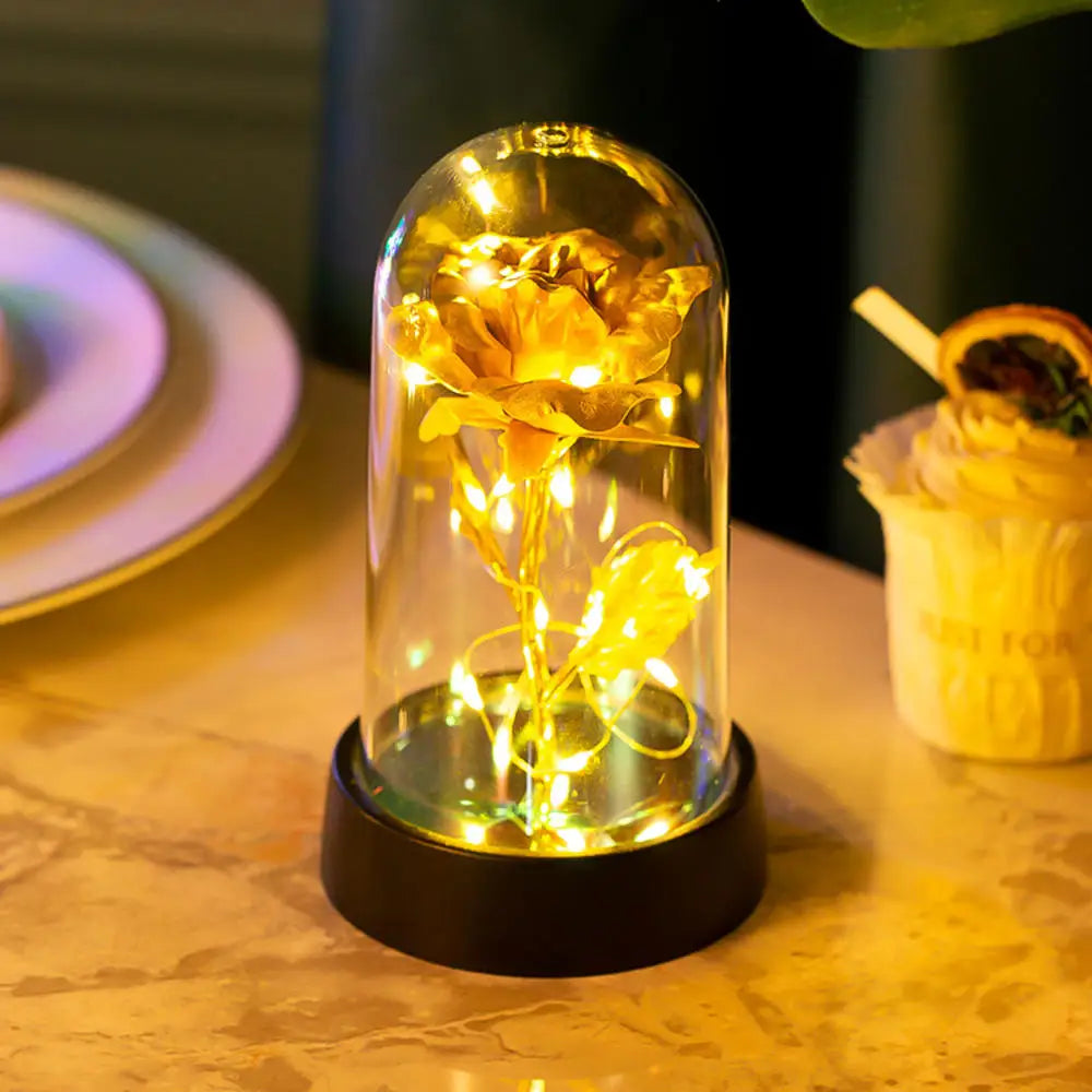 LED Galaxy Three Rose Artificial Flowers