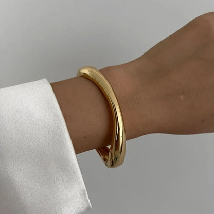 Gold Silver 3 Styles Color Geometric Spring Bangles