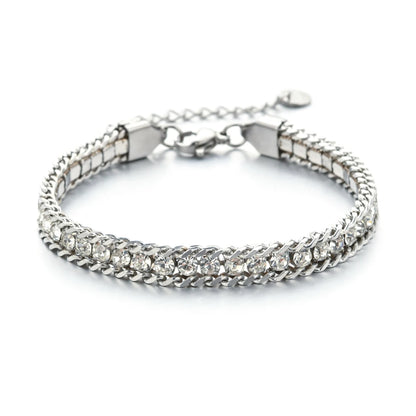 Woven Crystal Cubic Zirconia Bracelet Jewelry