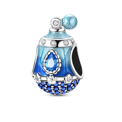 Romantic Pink Crown Perfume Bottle Charms Beads Fit Qikaola Bracelets Fine Jewelry