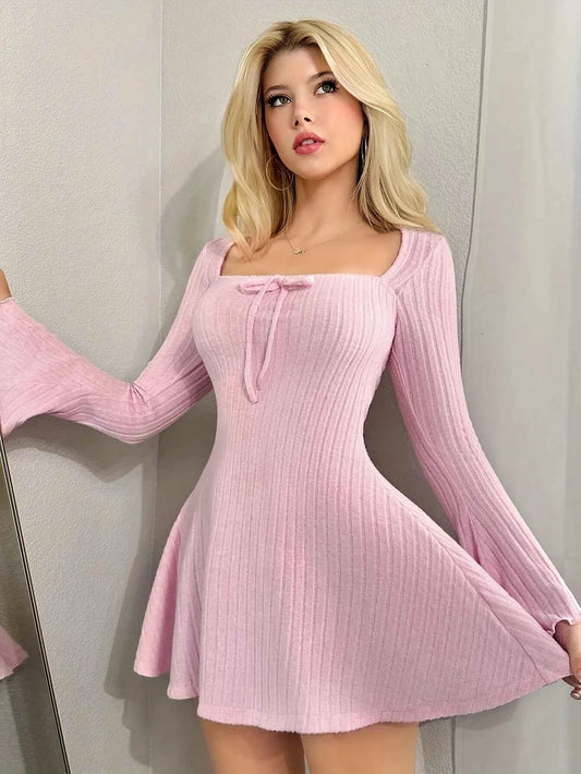 Knitted Long Sleeve Dress