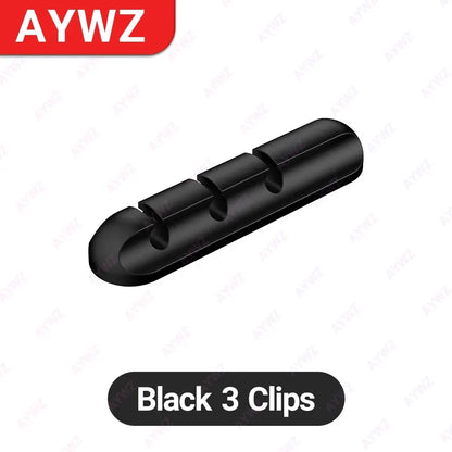 Adhesive Cable Holder Clips Rubber Cord Management Organizer for Desktop USB Charging Cable Nightstand Power Mouse Cord