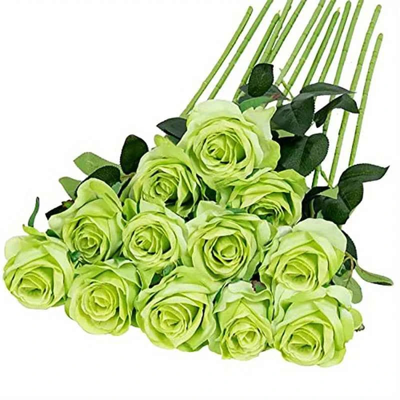 Realistic Artificial Rose Bouquet 12pcs