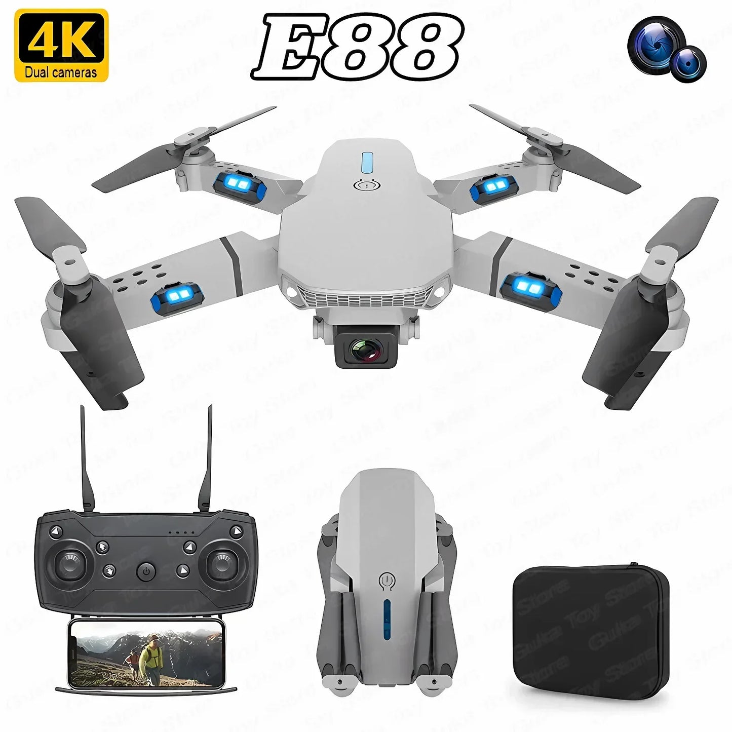 Drone Wide Angle HD 4K 1080P Camera Height Hold RC Foldable Quadcopter Helicopter