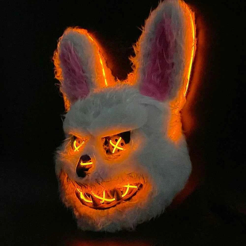 NEW LED  Light Rabbit Bear Mask Halloween Cosplay Face Mask