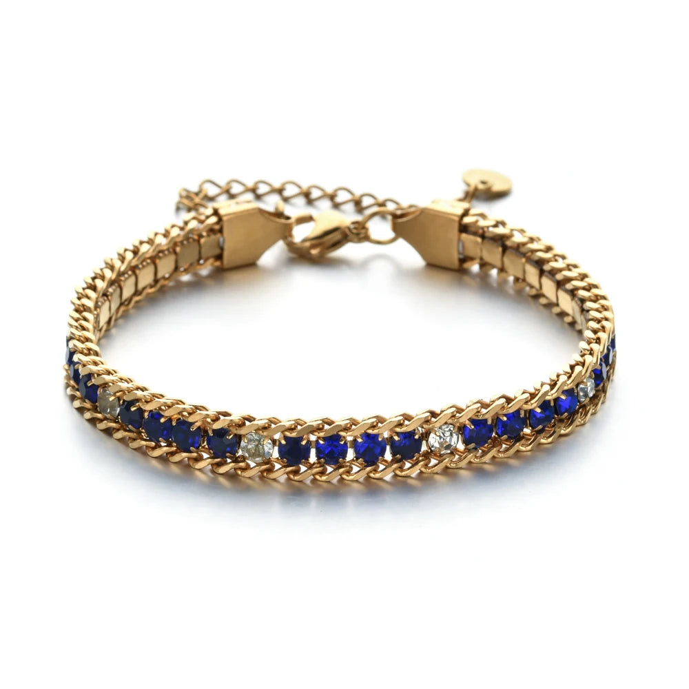 Woven Crystal Cubic Zirconia Bracelet Jewelry