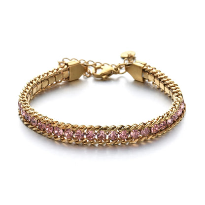 Woven Crystal Cubic Zirconia Bracelet Jewelry