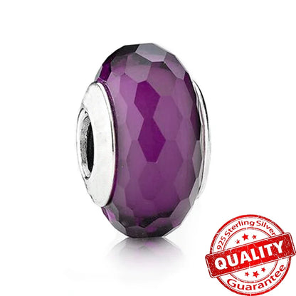 Colorful Flower Murano Glass Charm Fit Original Bracelet Necklace Heart Fine Jewelry