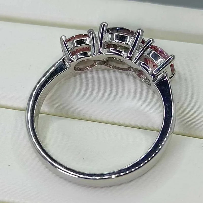 Moissanite Ring 2CT VVS1 Lab Diamond Solitaire Ring