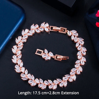 Trendy Cubic Zirconia Stone Silver Color Tennis Bracelets