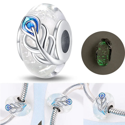 Colorful Flower Murano Glass Charm Fit Original Bracelet Necklace Heart Fine Jewelry