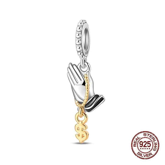 925 Sterling Silver Prayer US Dollar Pendants Charms