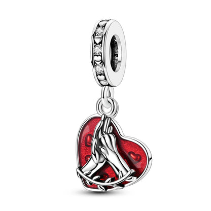 Red Charm Bead Bracelet Pendant Car Coffee Cherry For Woman Jewelry