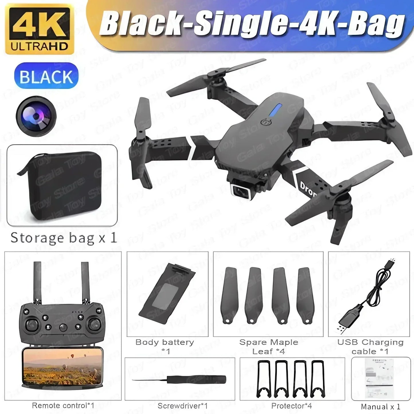 Drone Wide Angle HD 4K 1080P Camera Height Hold RC Foldable Quadcopter Helicopter